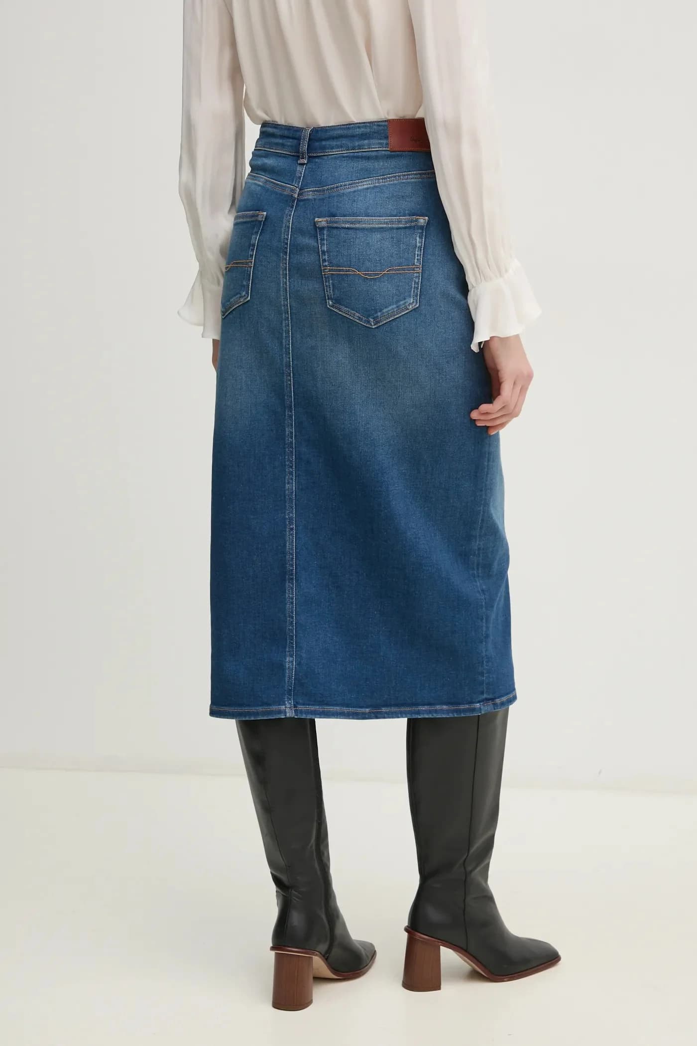 МИДИ ЮБКА Джинсовая юбка HW - фото 3