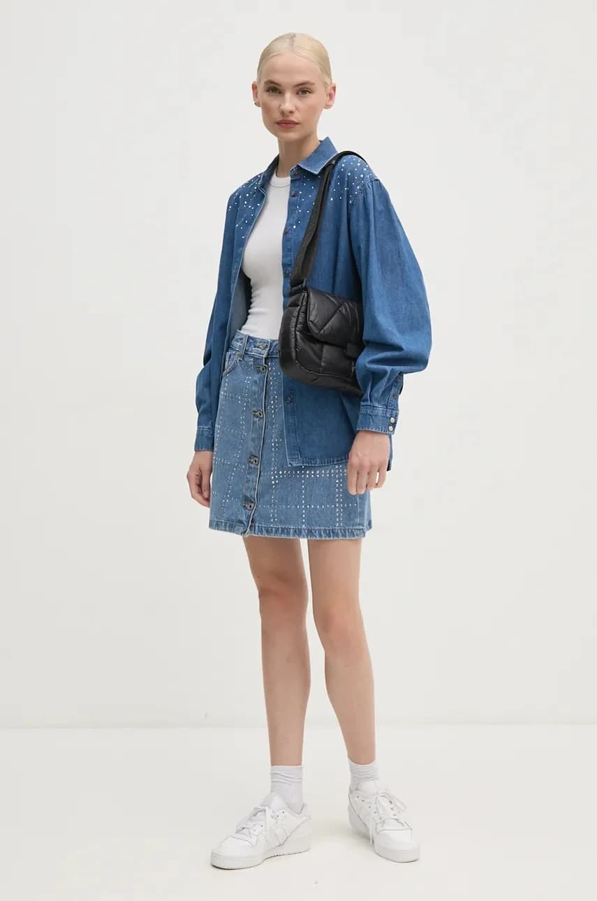МИНИ-ЮБКА Джинсовая юбка HW GLITTER - фото 2