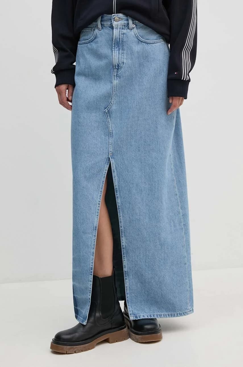 Джинсовая юбка MAXI SKIRT HW TIE DYE - фото 4