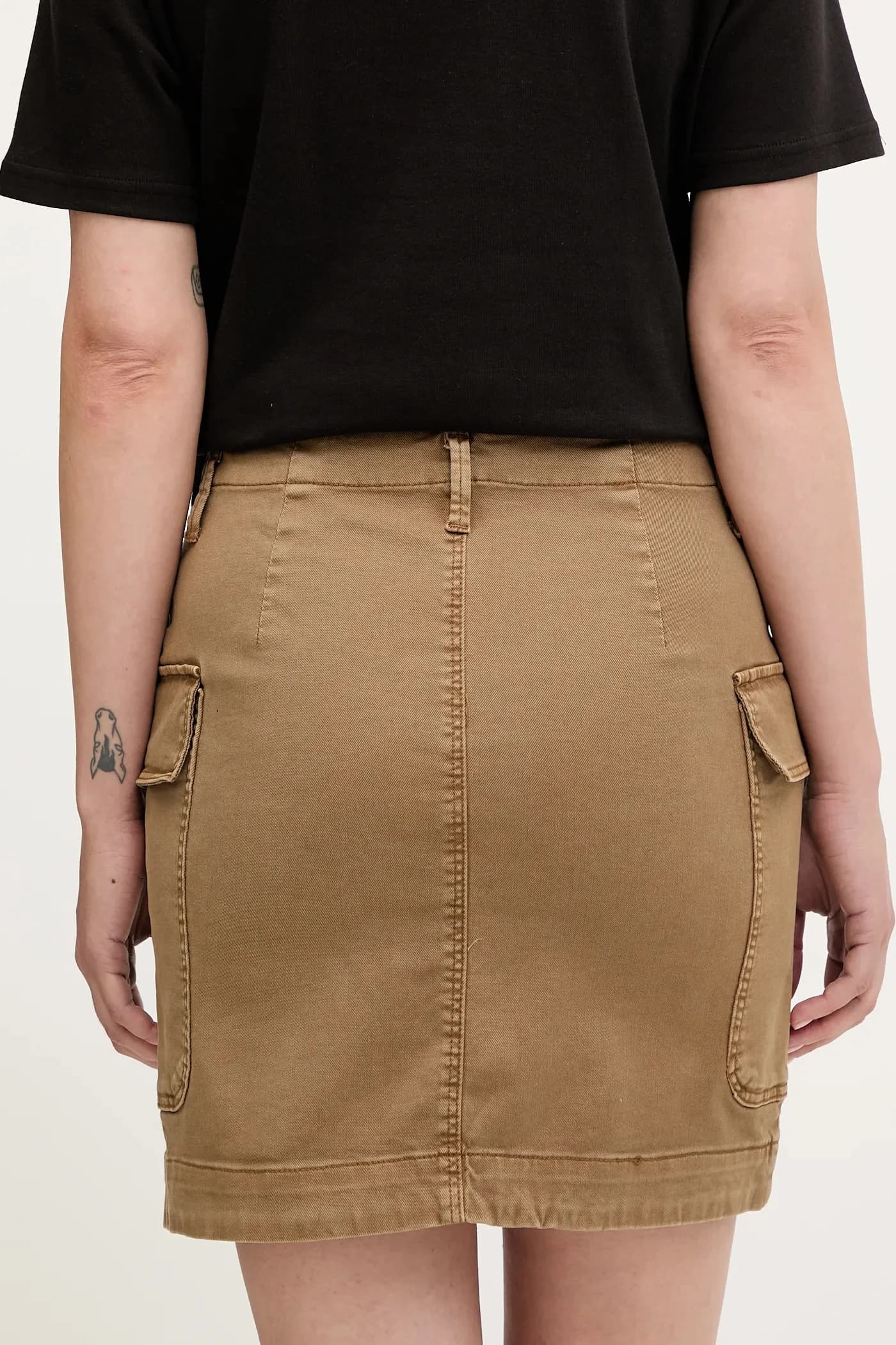 Короткая джинсовая юбка карго - фото 3