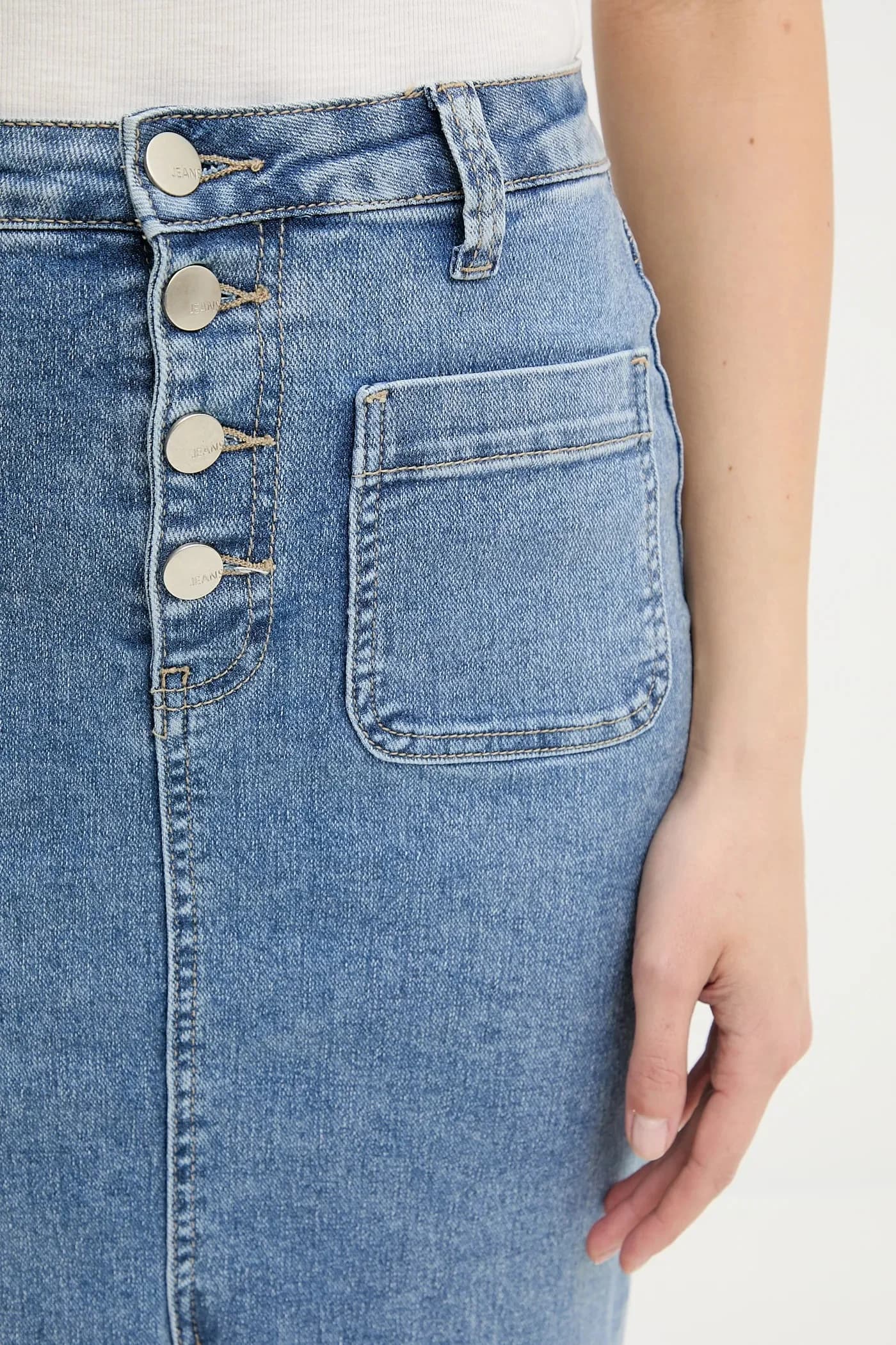 Джинсовая юбка - фото 5