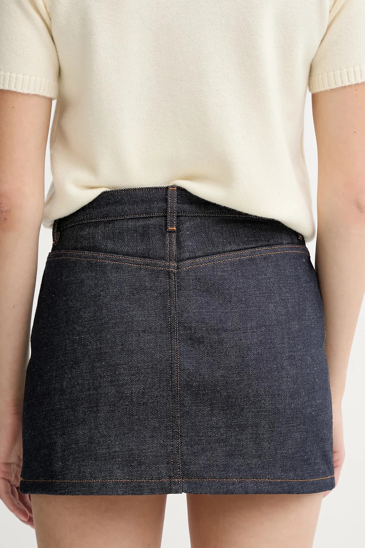 Мини-юбка из джинсовой ткани - фото 3