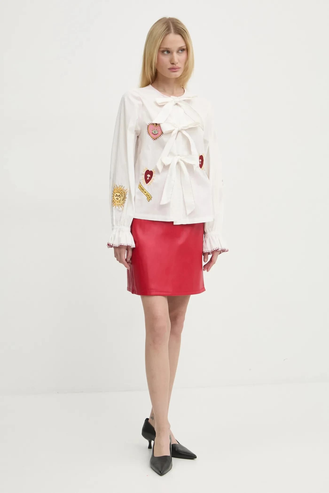 Мини-юбка из веганской кожи из жаспра - фото 2