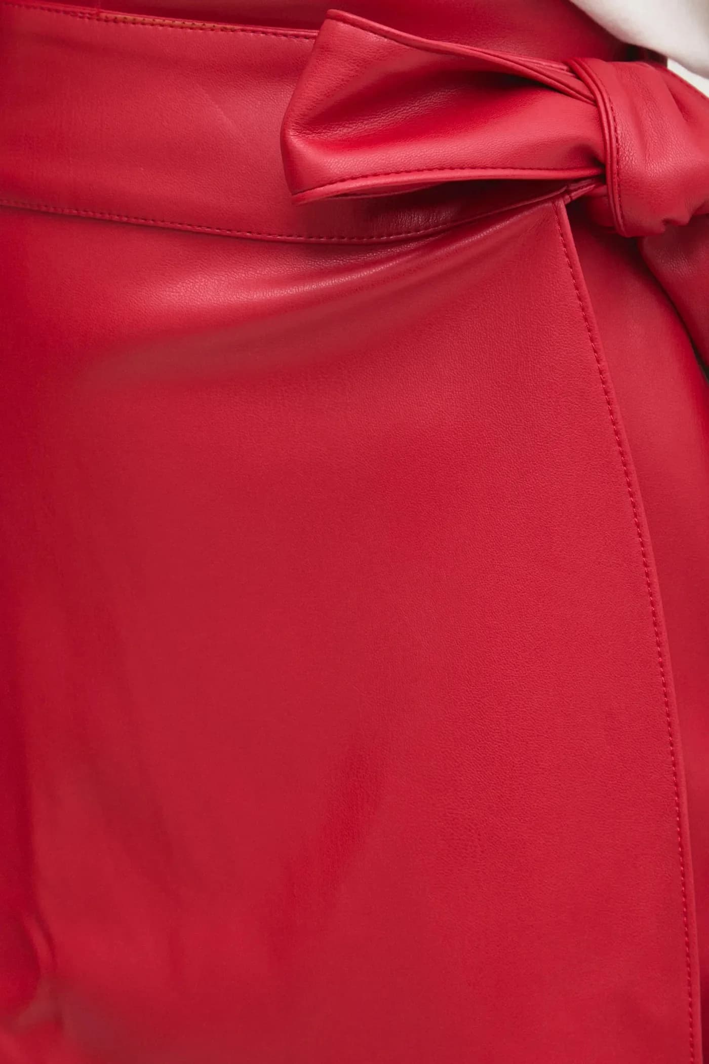 Мини-юбка из веганской кожи из жаспра - фото 4