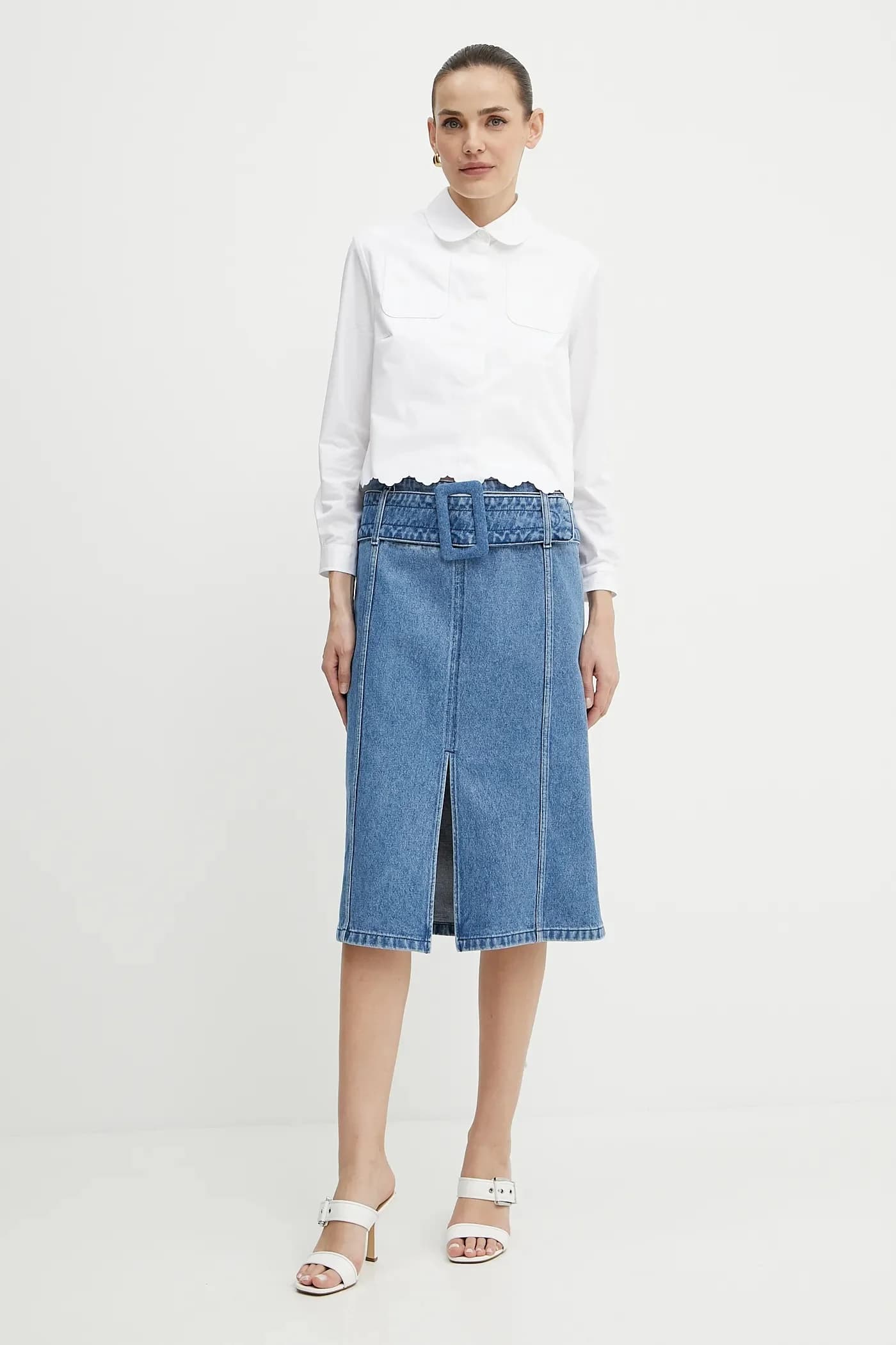 Джинсовая юбка - фото 2