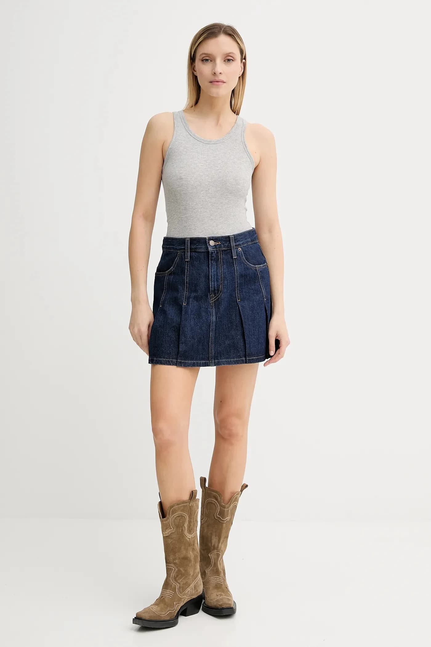 Джинсовая юбка - фото 2