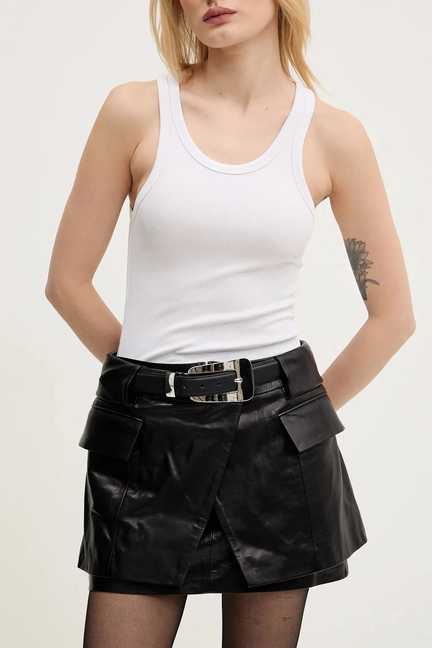 Кожаная юбка