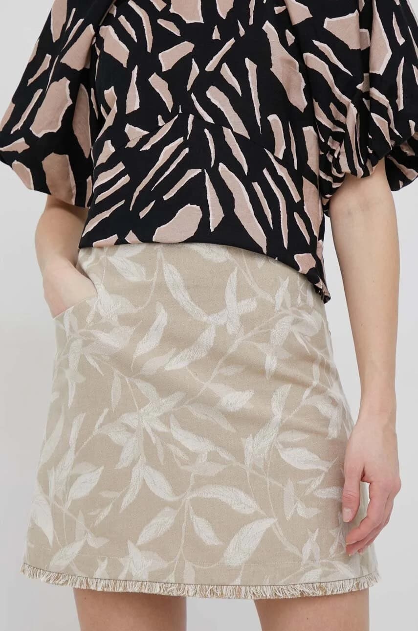 Юбка из смесового льна