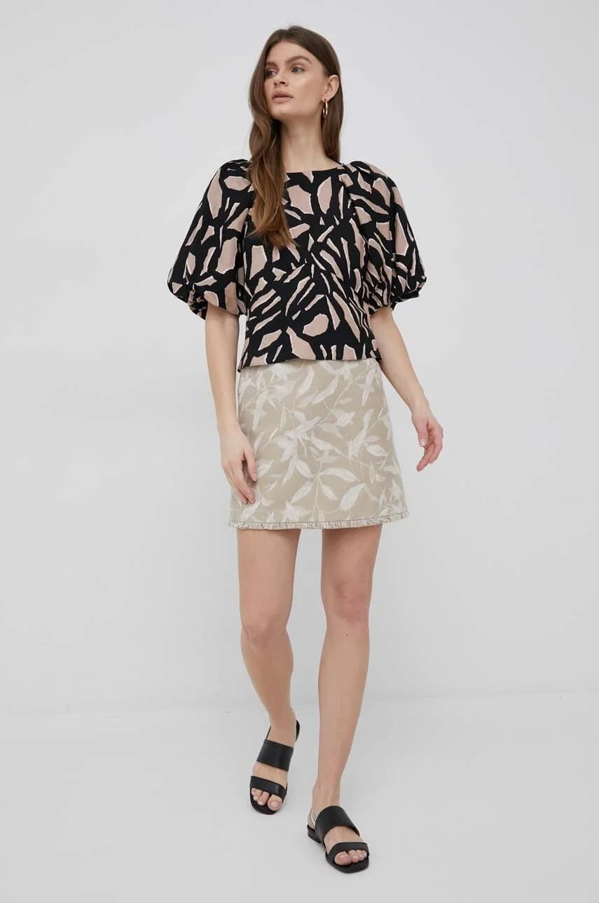 Юбка из смесового льна - фото 2