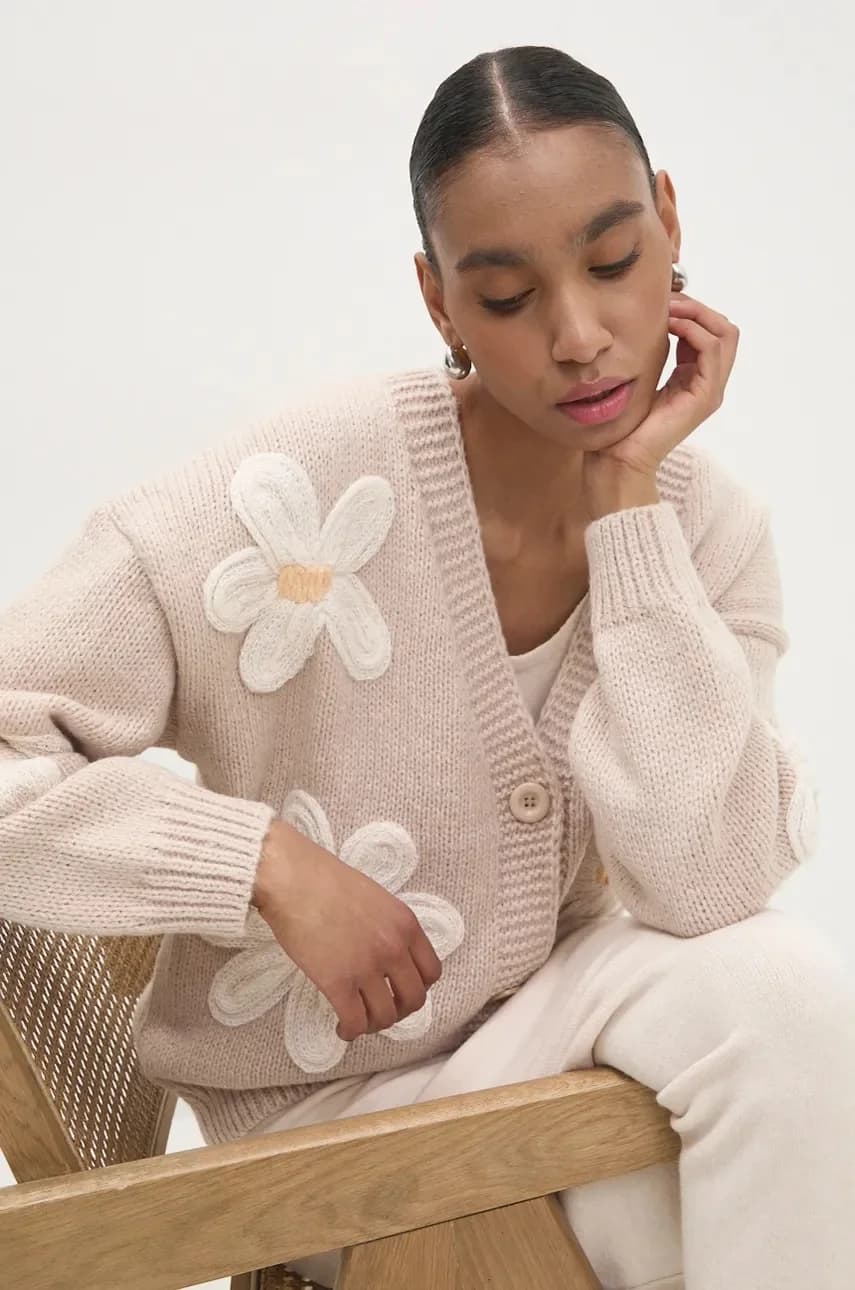 Кардиган с шерстью