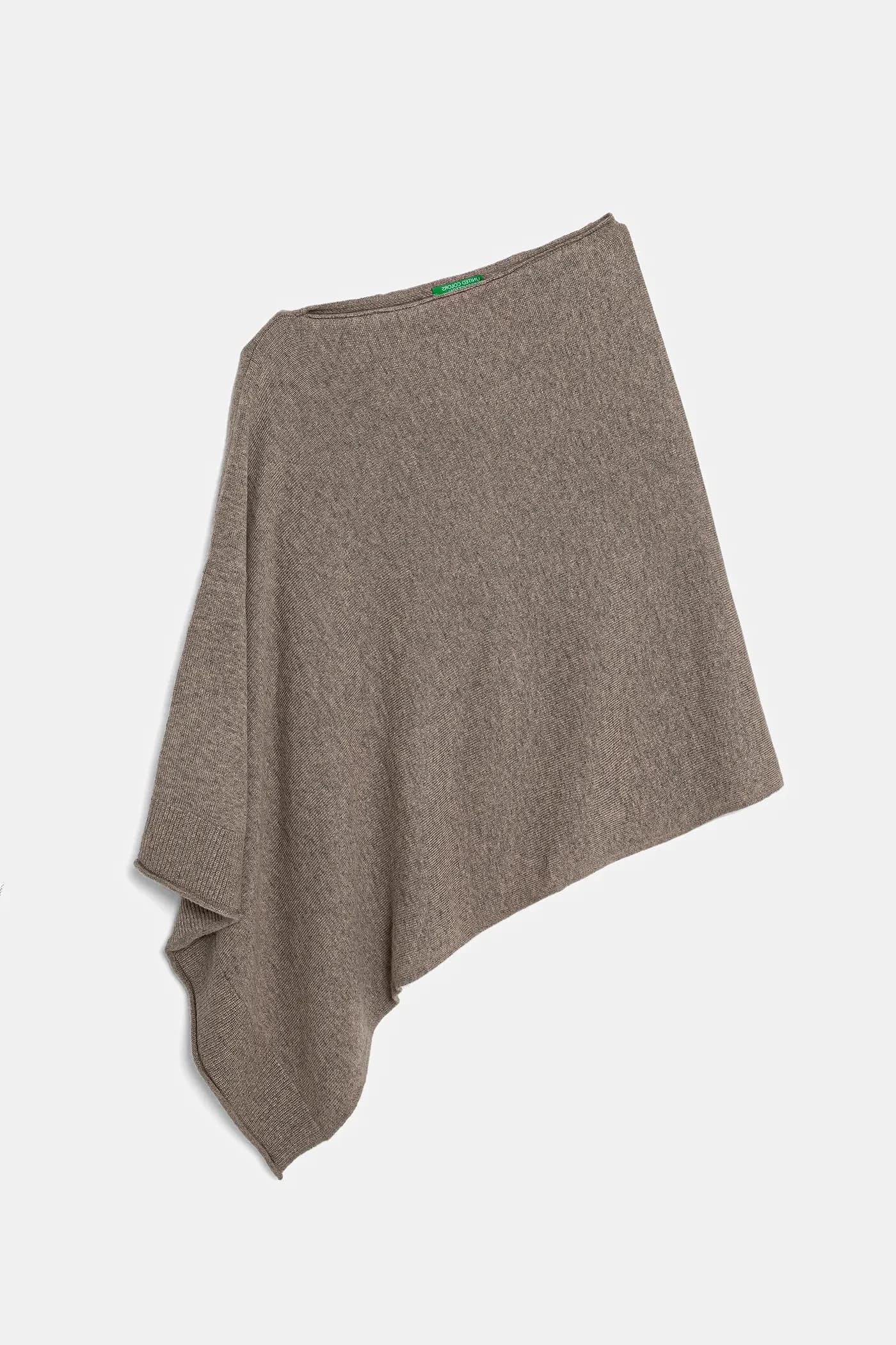 Пончо с добавлением шерсти