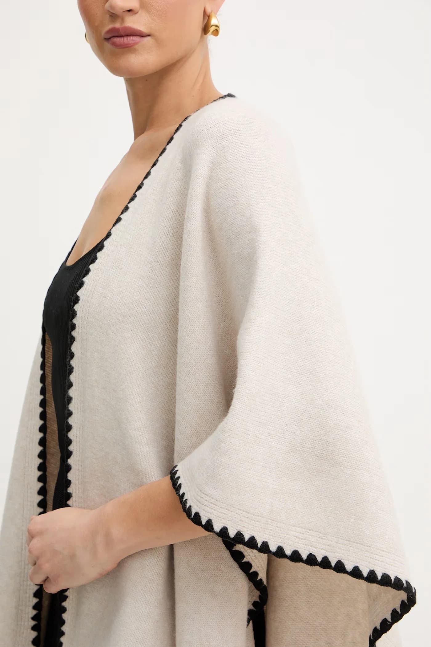 Пончо с добавлением шерсти - фото 5