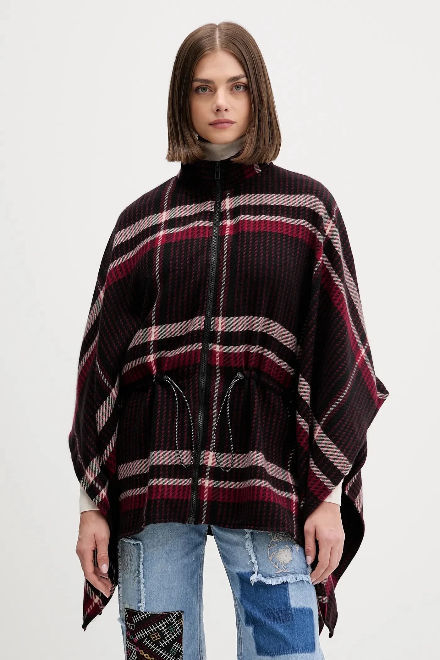 Пончо в клетку ALDAMA