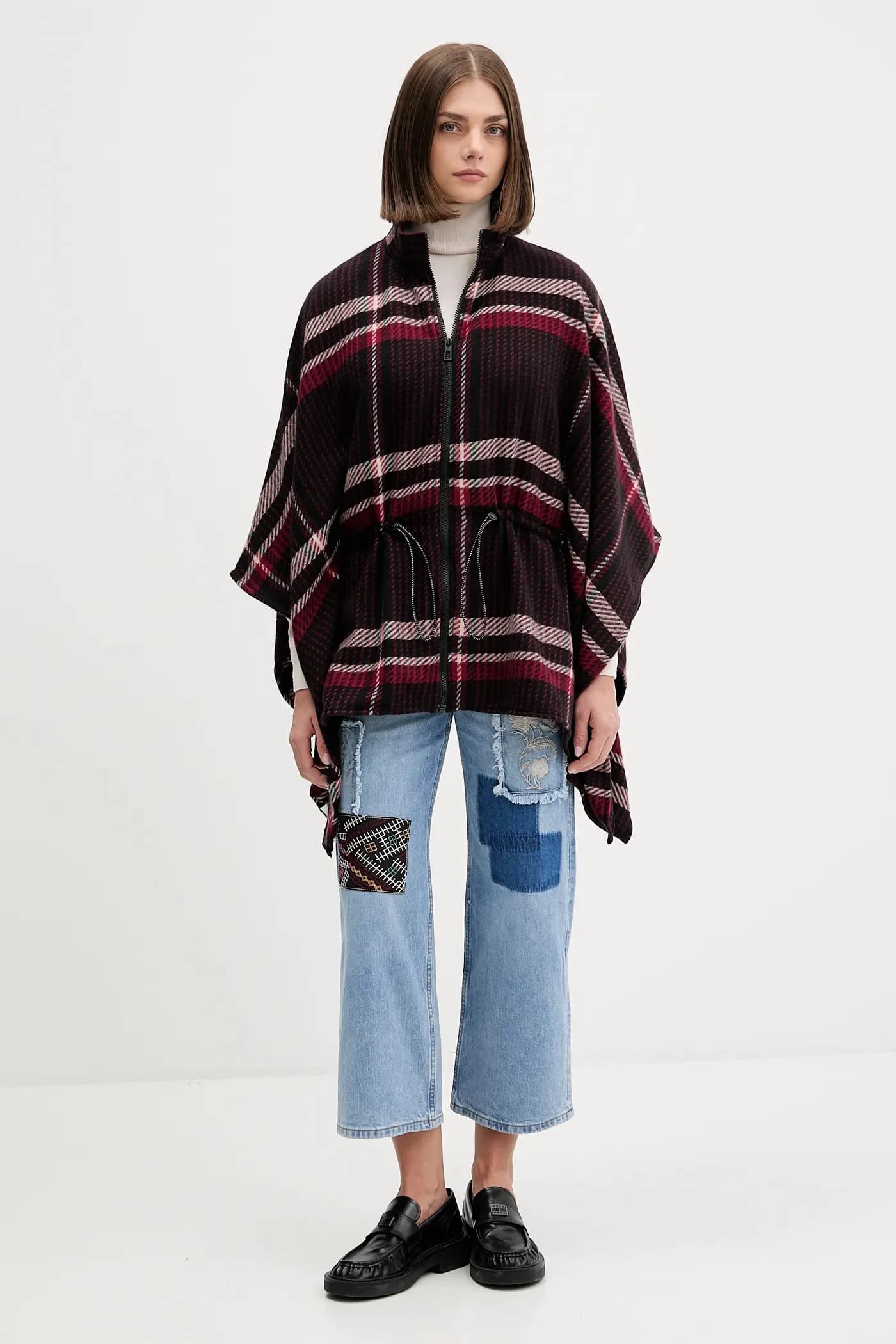 Пончо в клетку ALDAMA - фото 2