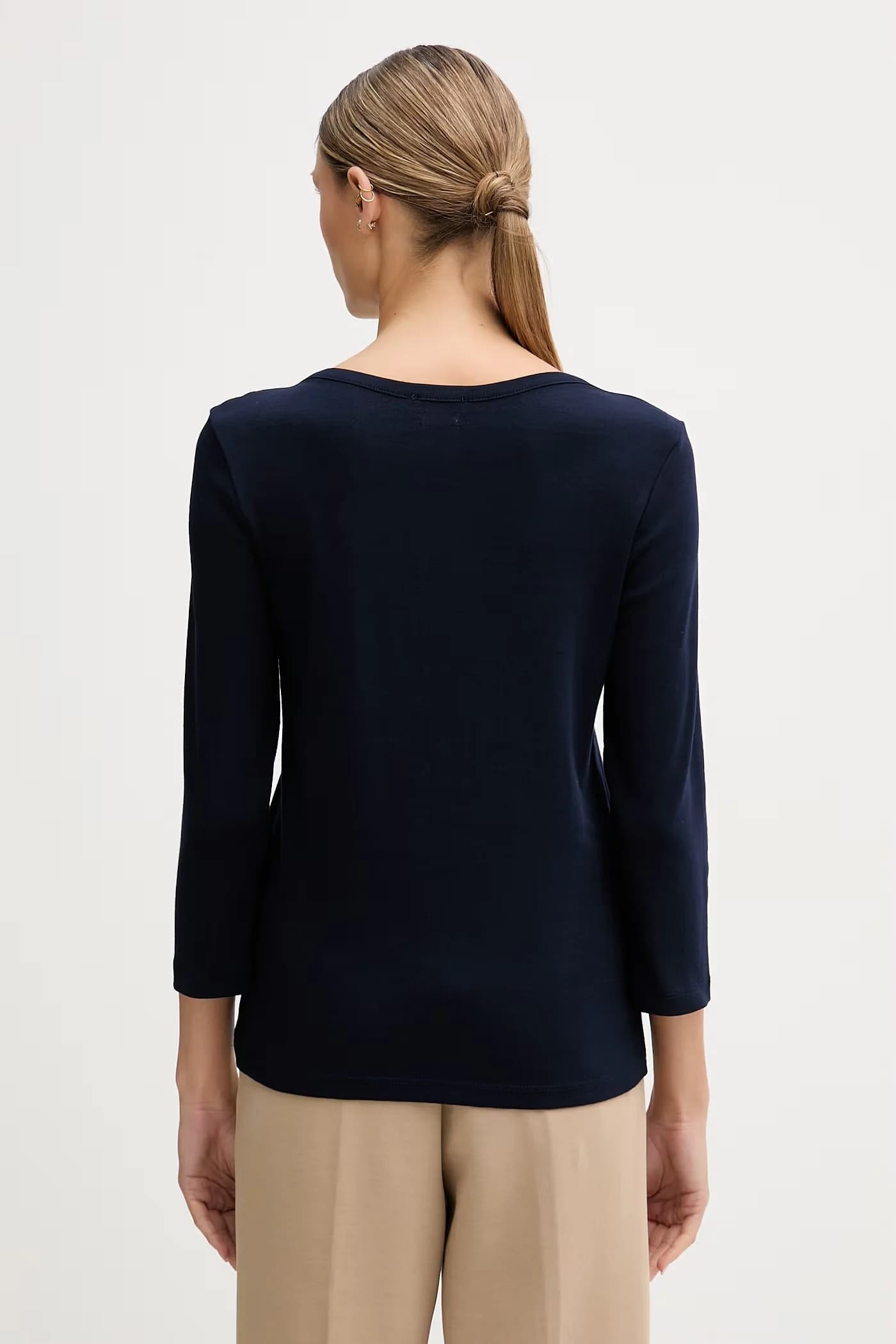 Хлопковая рубашка с длинным рукавом - фото 3