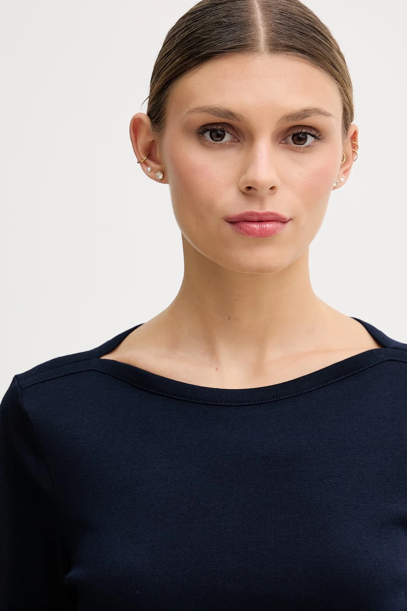 Хлопковая рубашка с длинным рукавом - фото 4