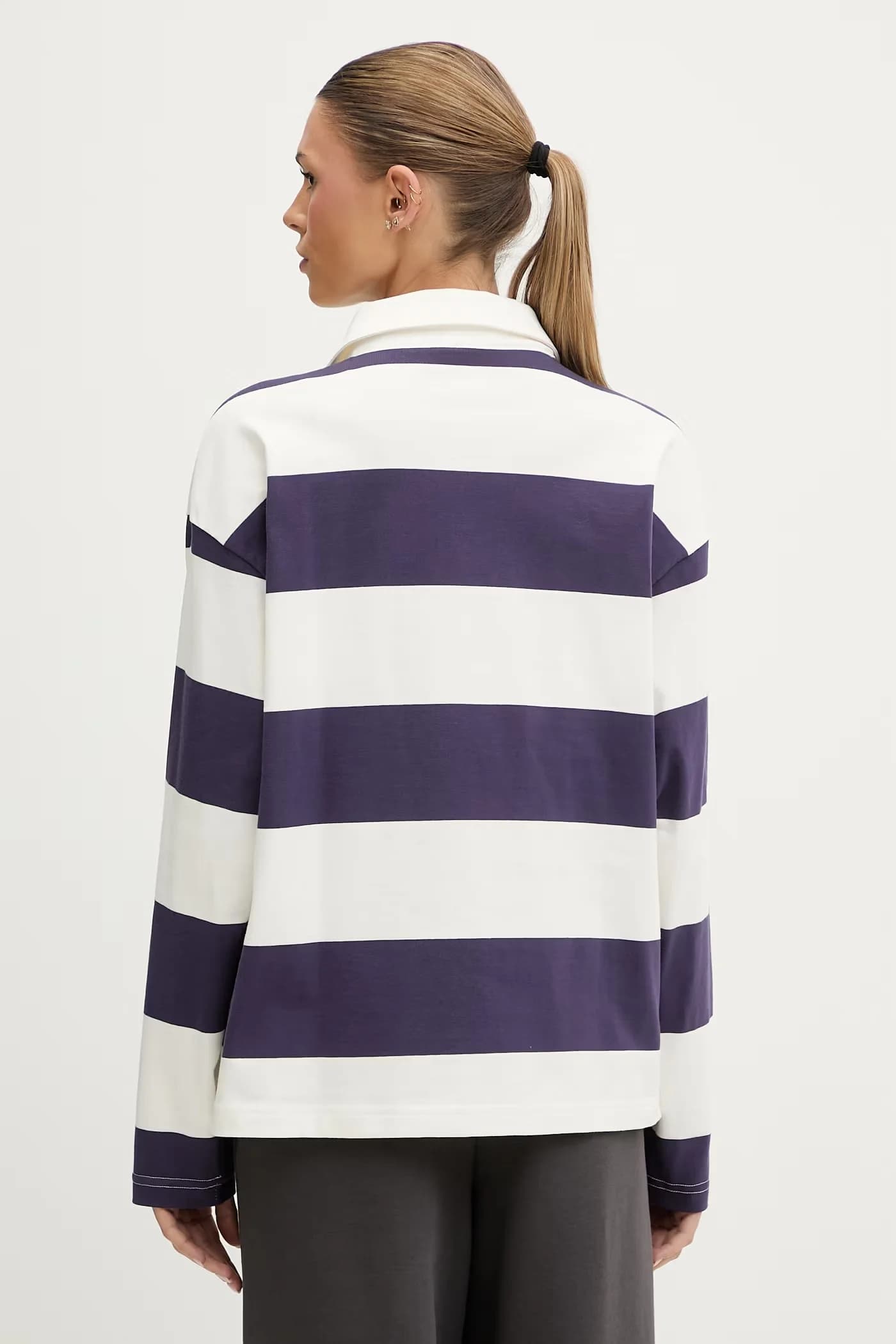 Женская хлопковая рубашка для регби с длинным рукавом - фото 3