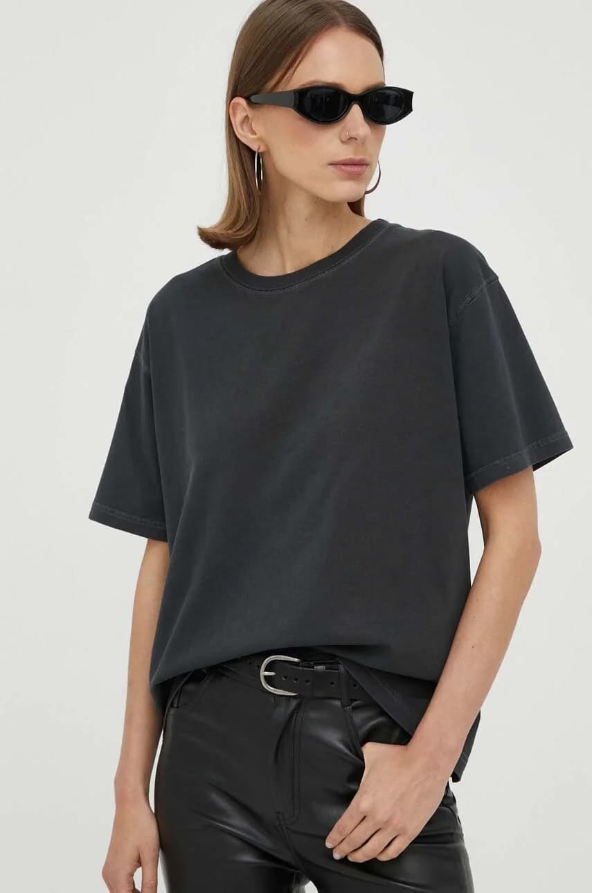 Хлопковая футболка ФУТБОЛКА DROIT MC COL ROND - фото 2