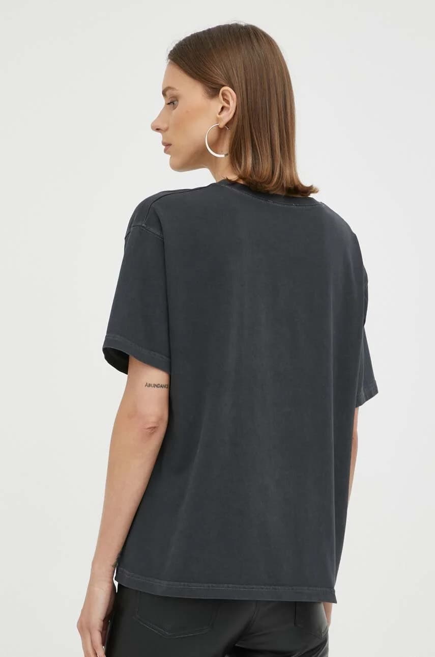 Хлопковая футболка ФУТБОЛКА DROIT MC COL ROND - фото 3