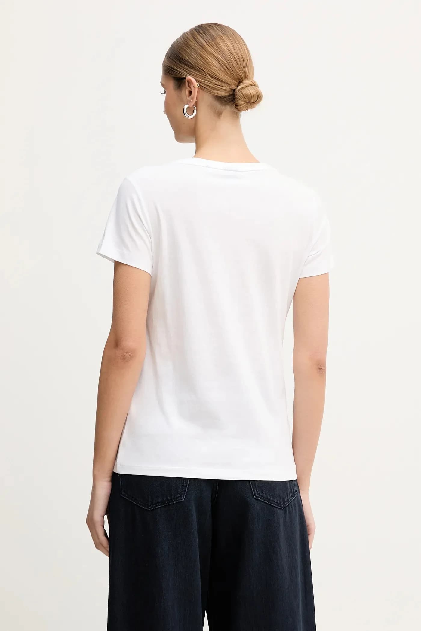 Хлопковая футболка с вышивкой C Elove - фото 3