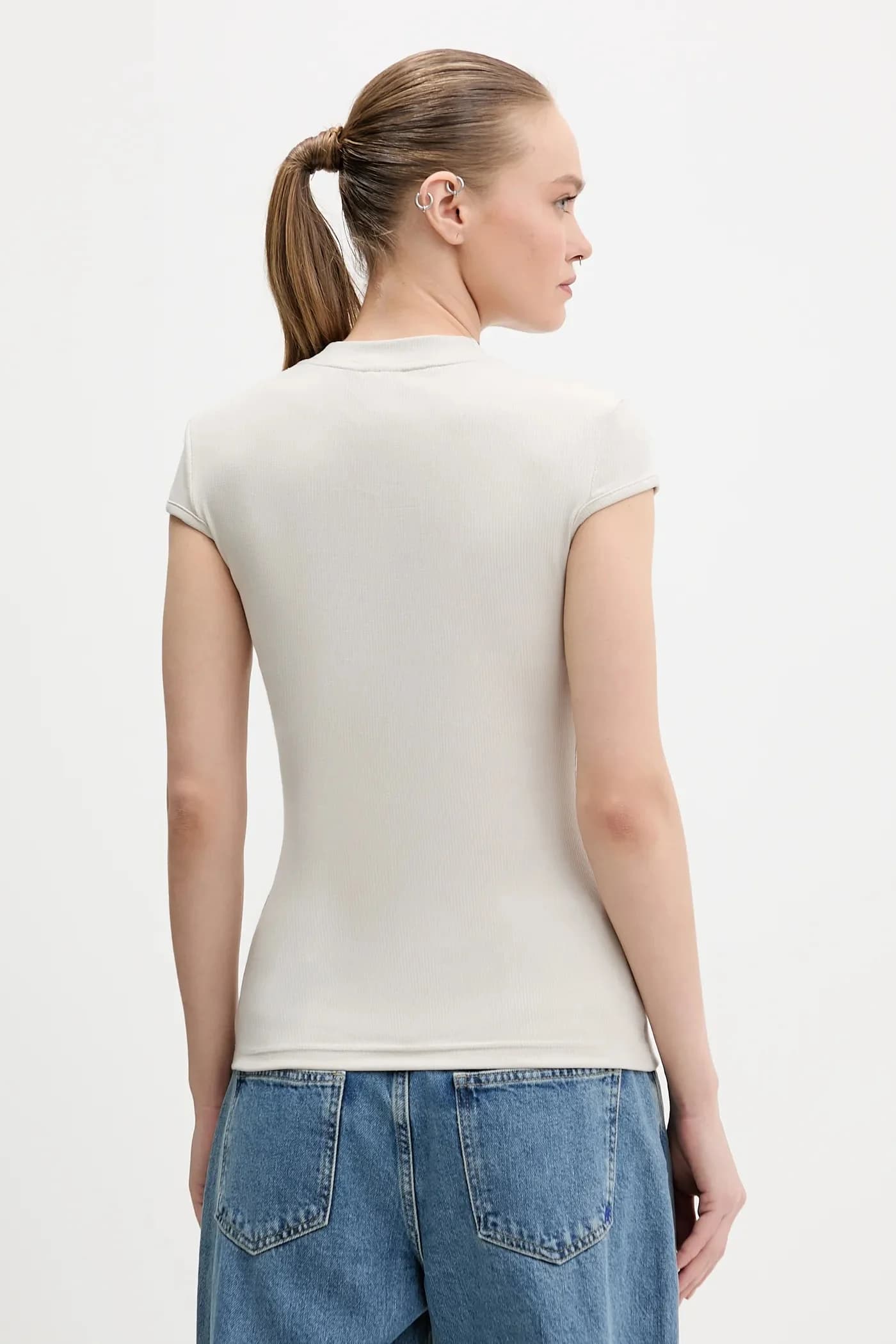 Футболка Essentials с капюшоном в рубчик - фото 3