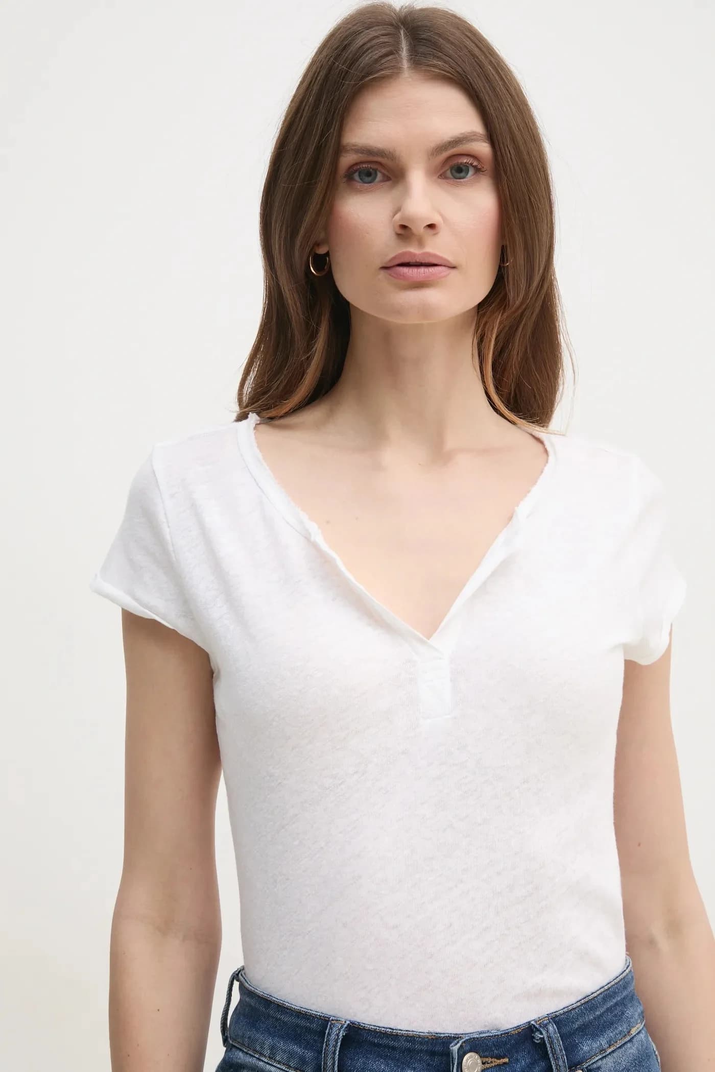 Льняная футболка - фото 4