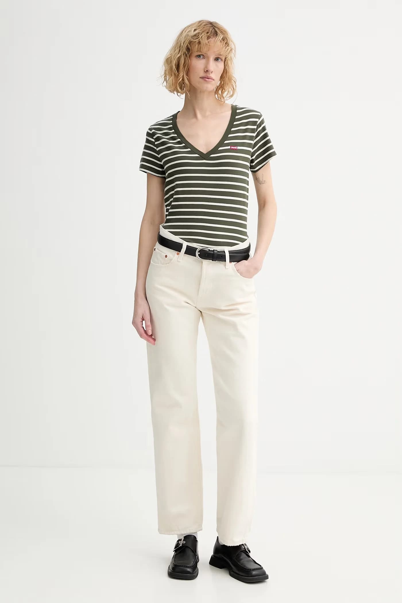 Хлопковая футболка PERFECT VNECK - фото 2