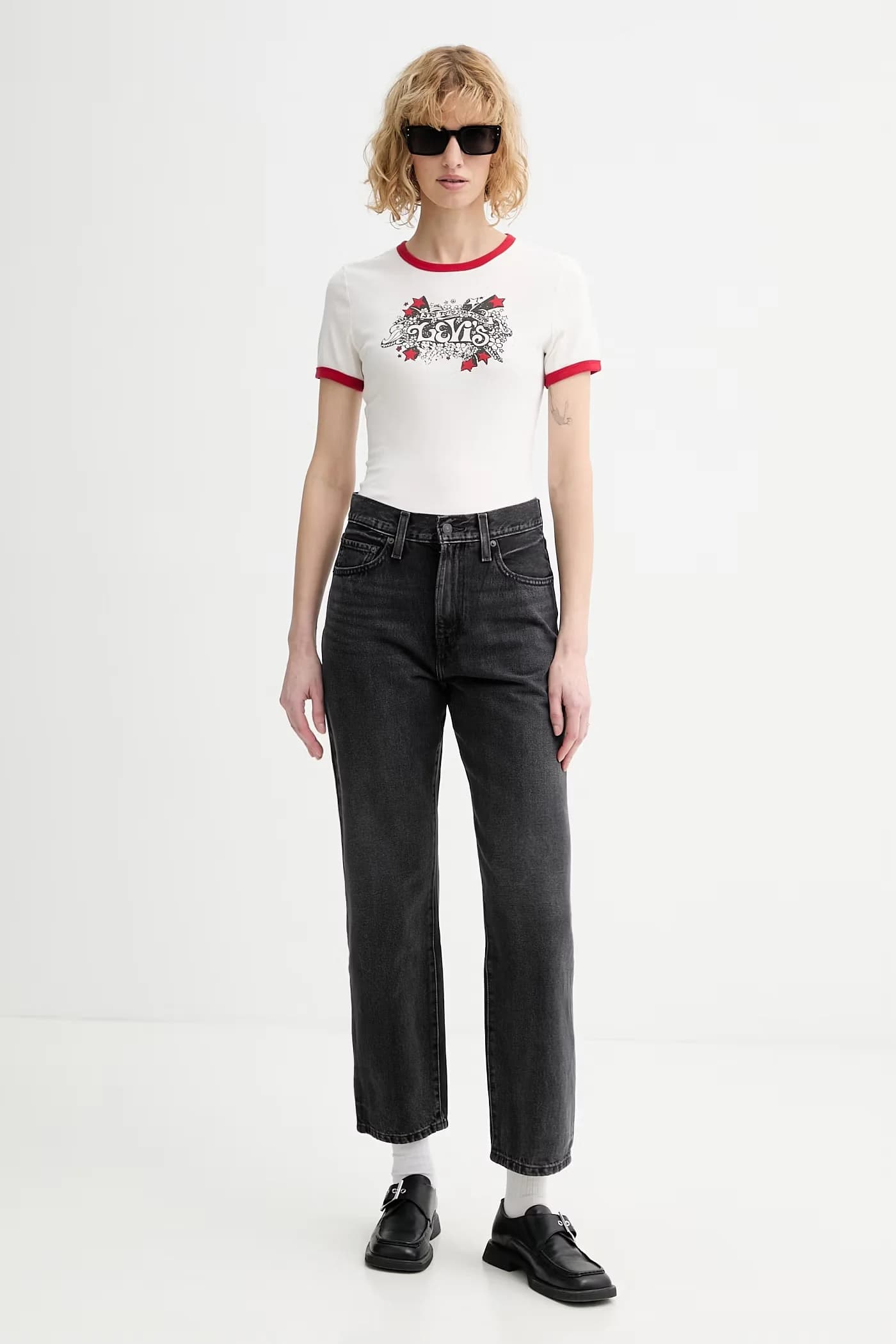 Хлопковая футболка GRAPHIC RINGER RICKIE - фото 2