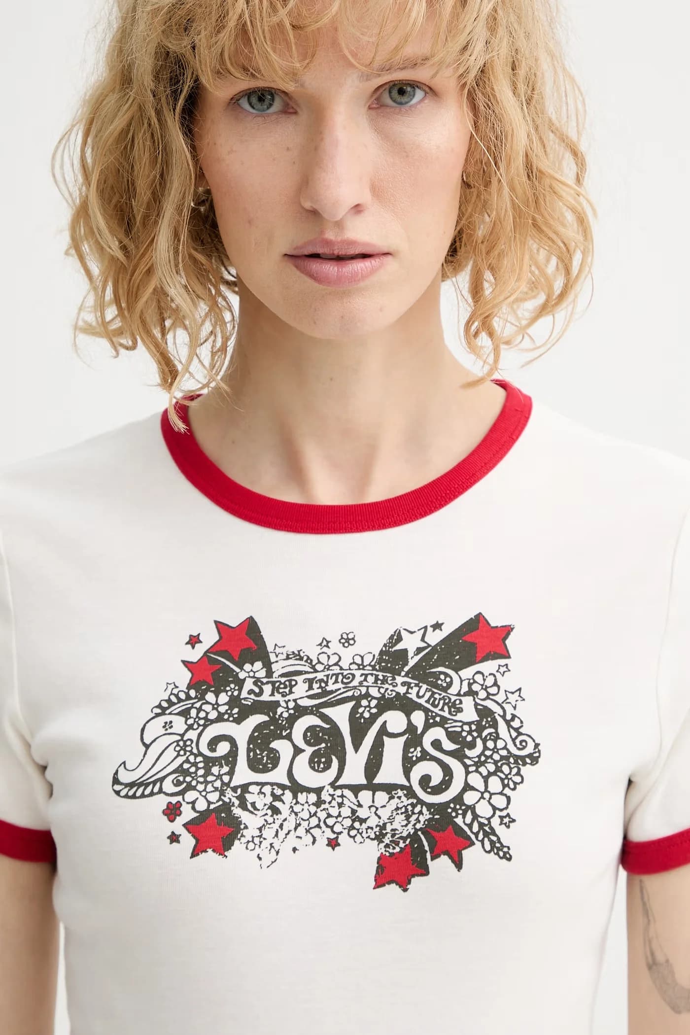 Хлопковая футболка GRAPHIC RINGER RICKIE - фото 4