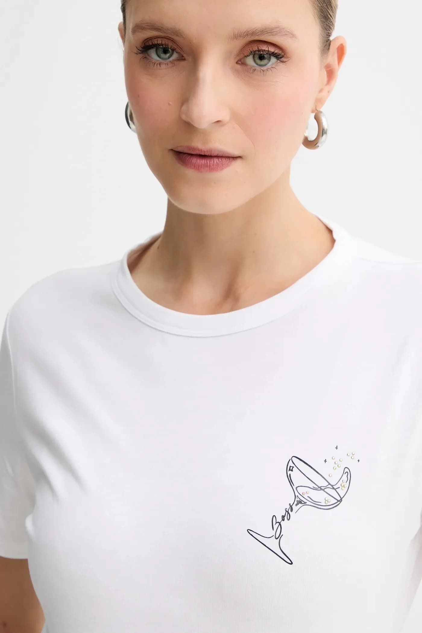 Хлопковая футболка C_Elogo_crystal1 - фото 4