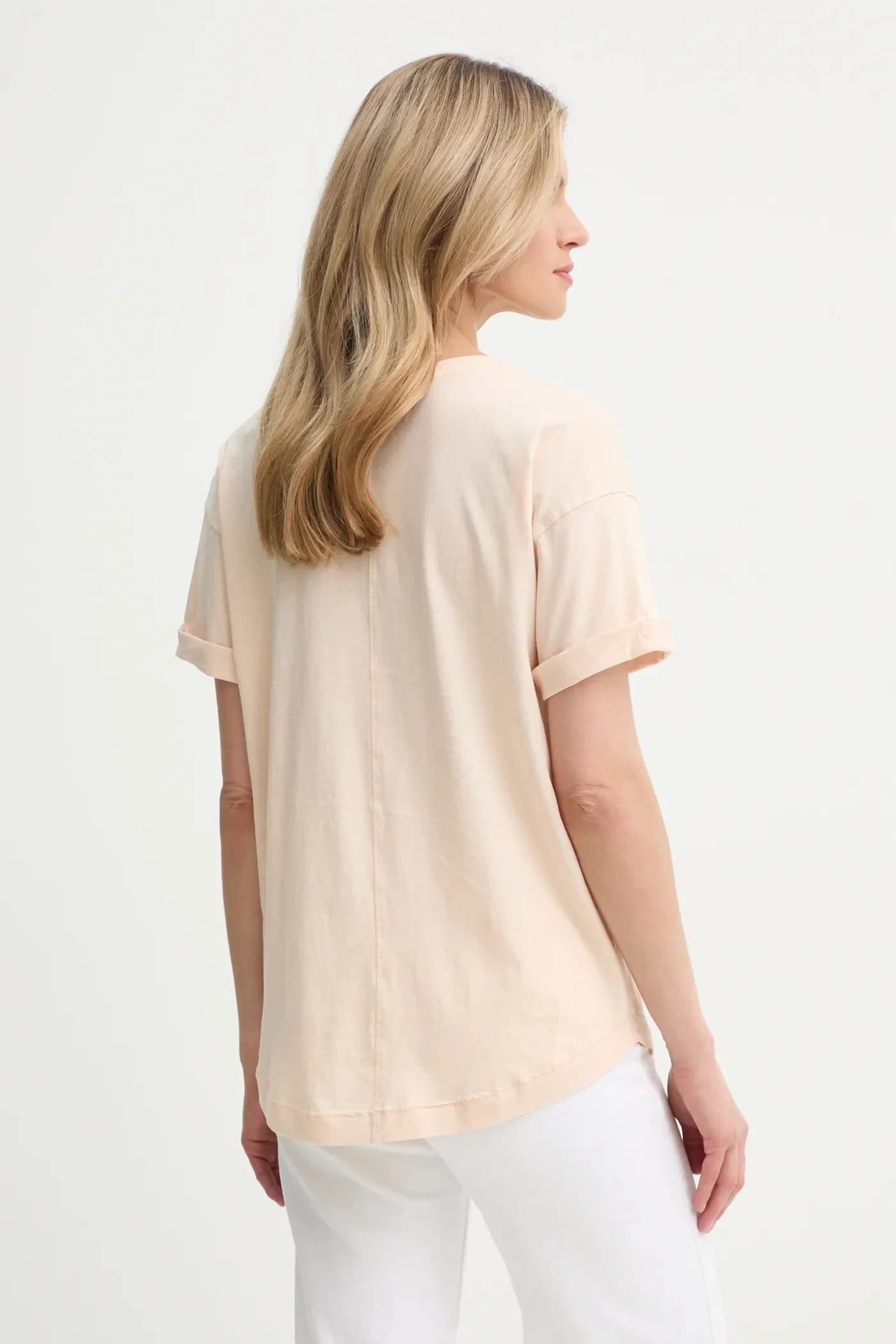 Подвернутая футболка из хлопка sl BF - фото 3