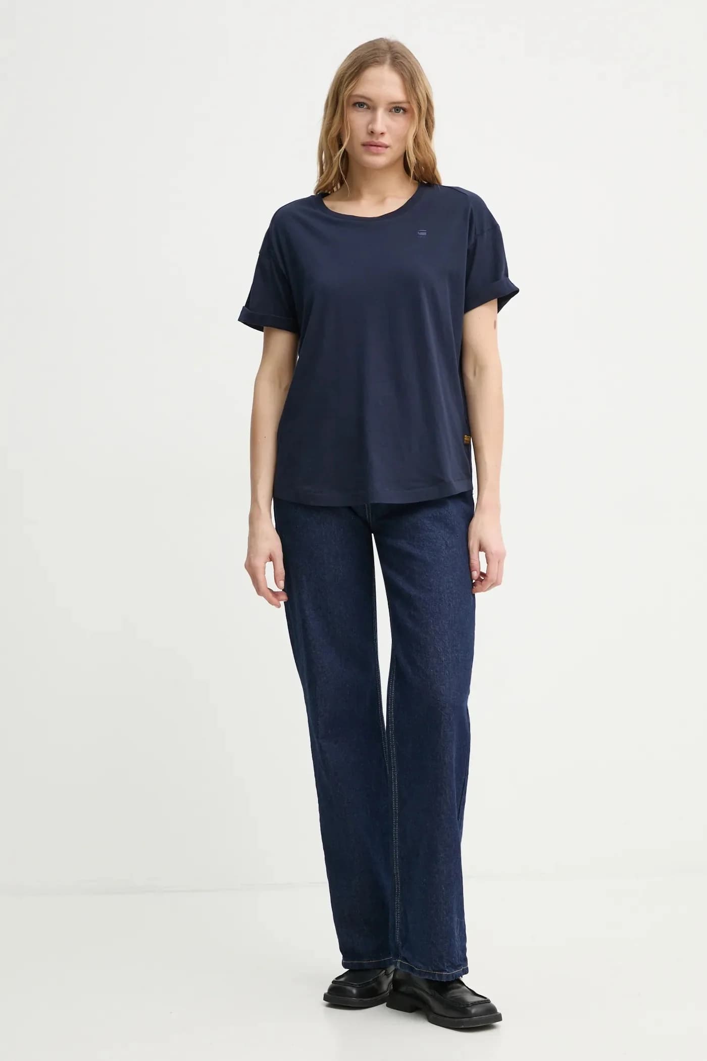 Подвернутая футболка из хлопка sl BF - фото 2