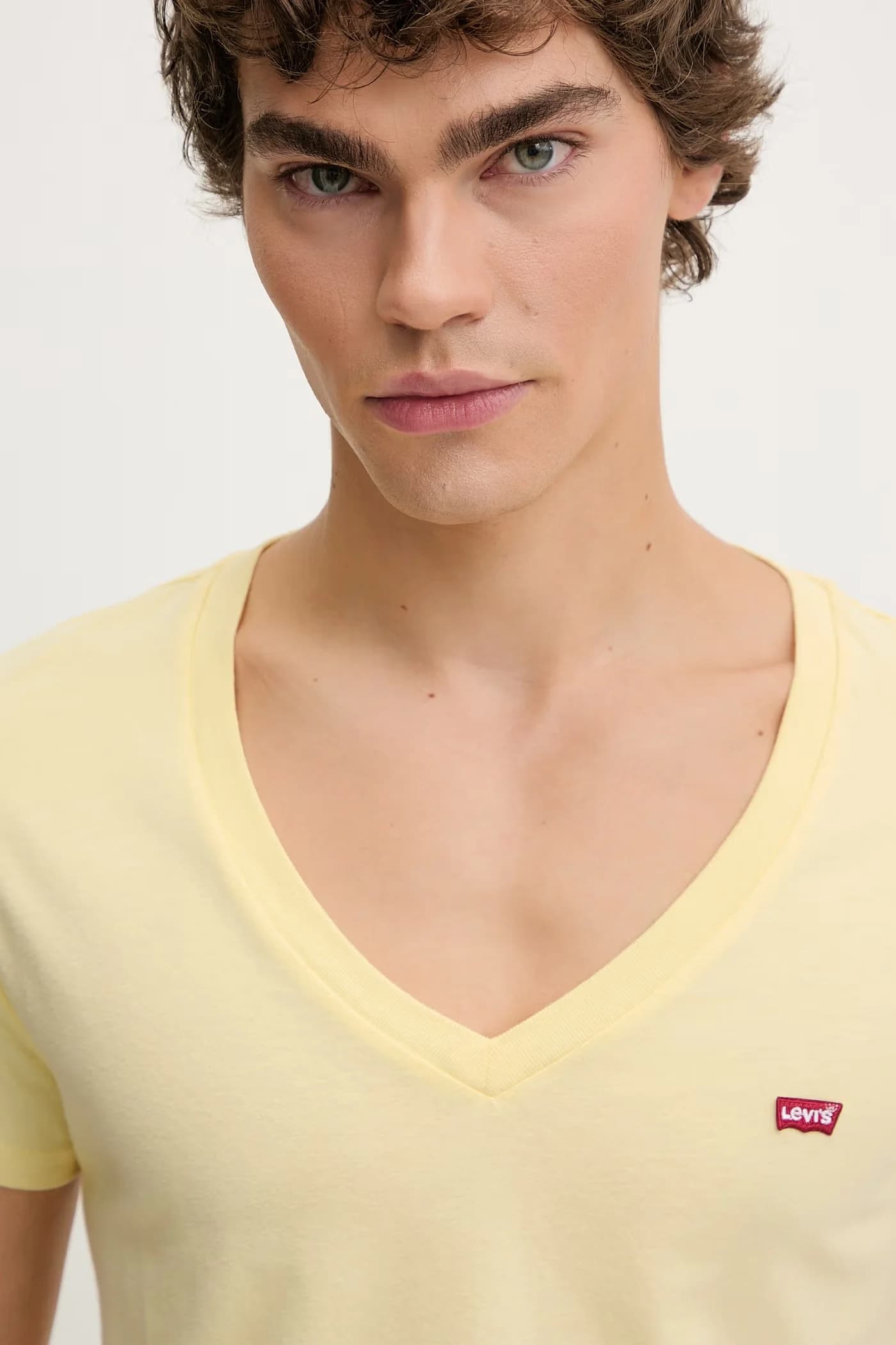 Хлопковая футболка LSE_PERFECT с V-образным вырезом - фото 6