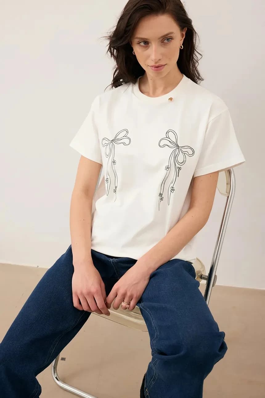 футболка с бантом - фото 5