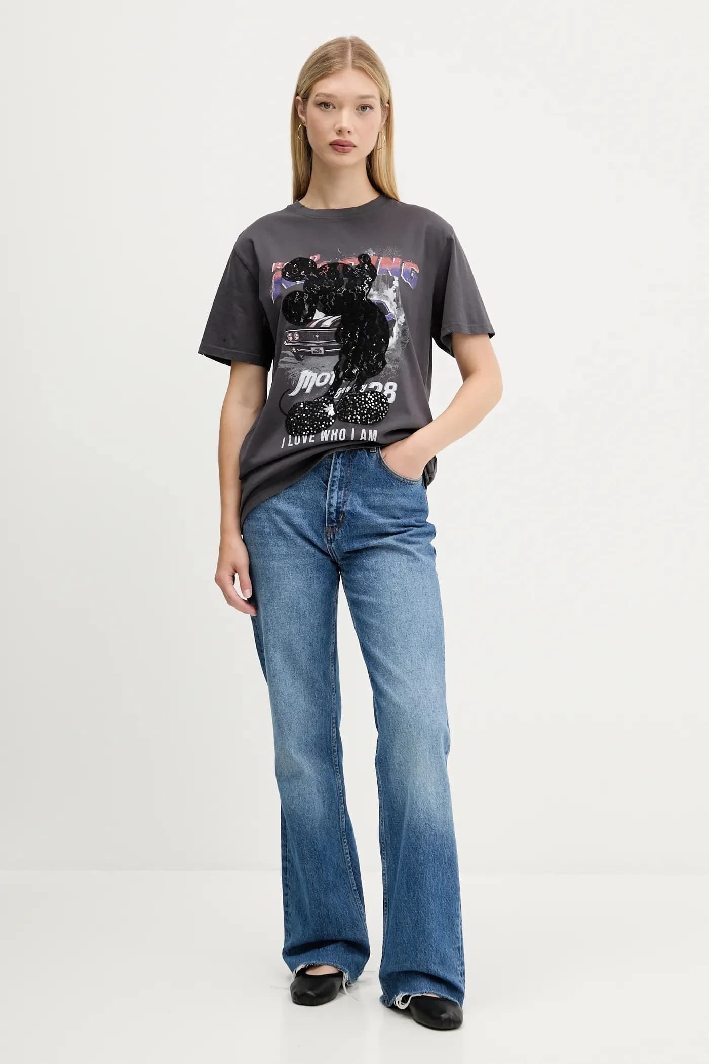 Хлопковая футболка MICKEY LACE - фото 2