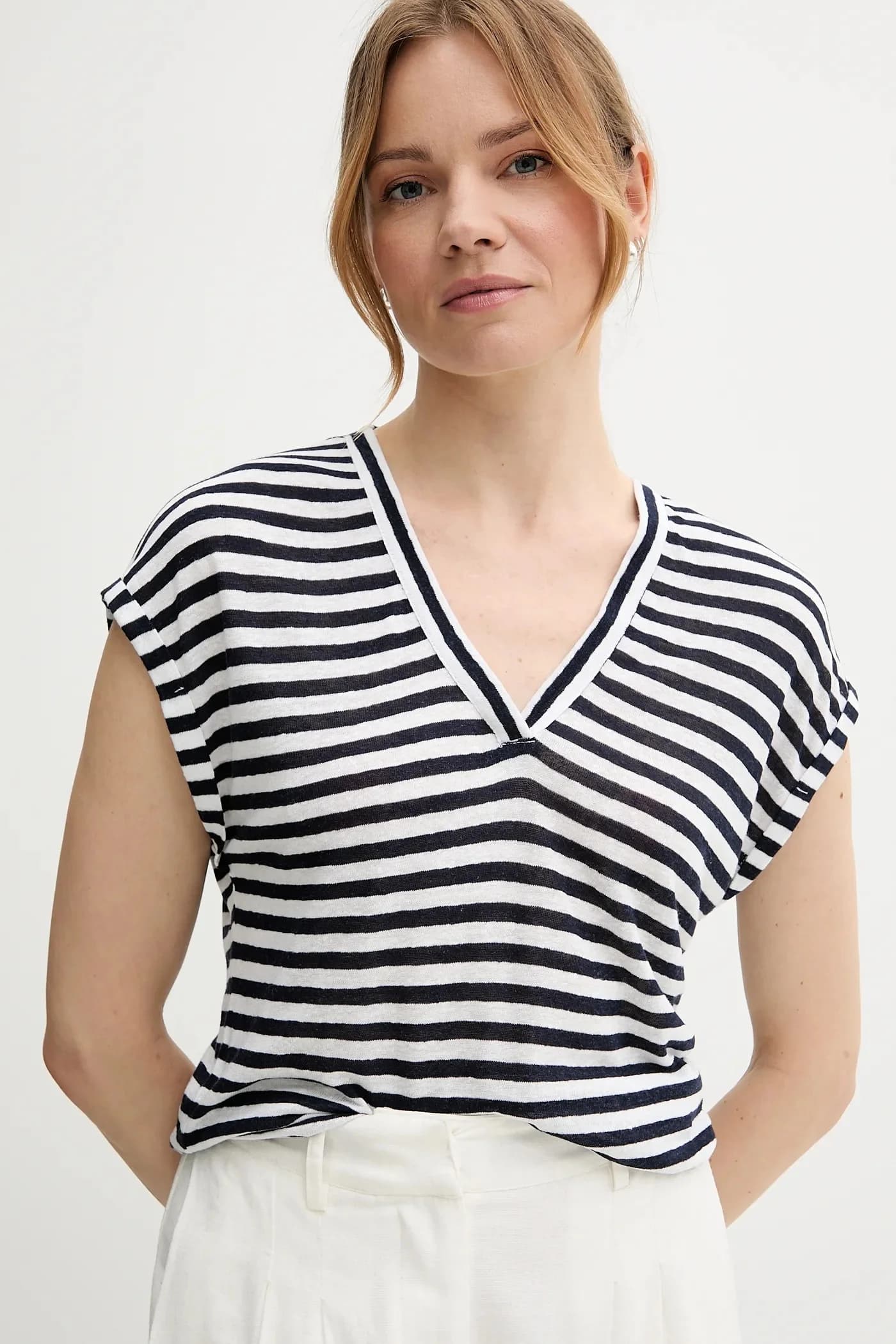 Футболка из смесового льна - фото 4