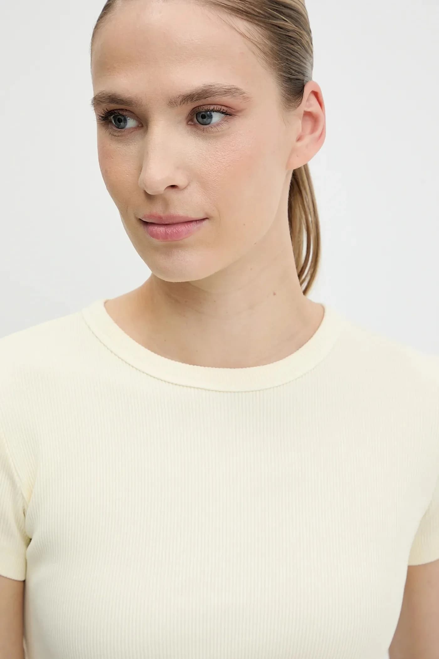 Футболка с верхом в рубчик SS - фото 4