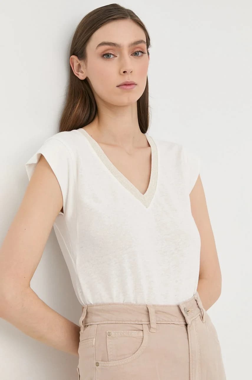 Льняная футболка - фото 4