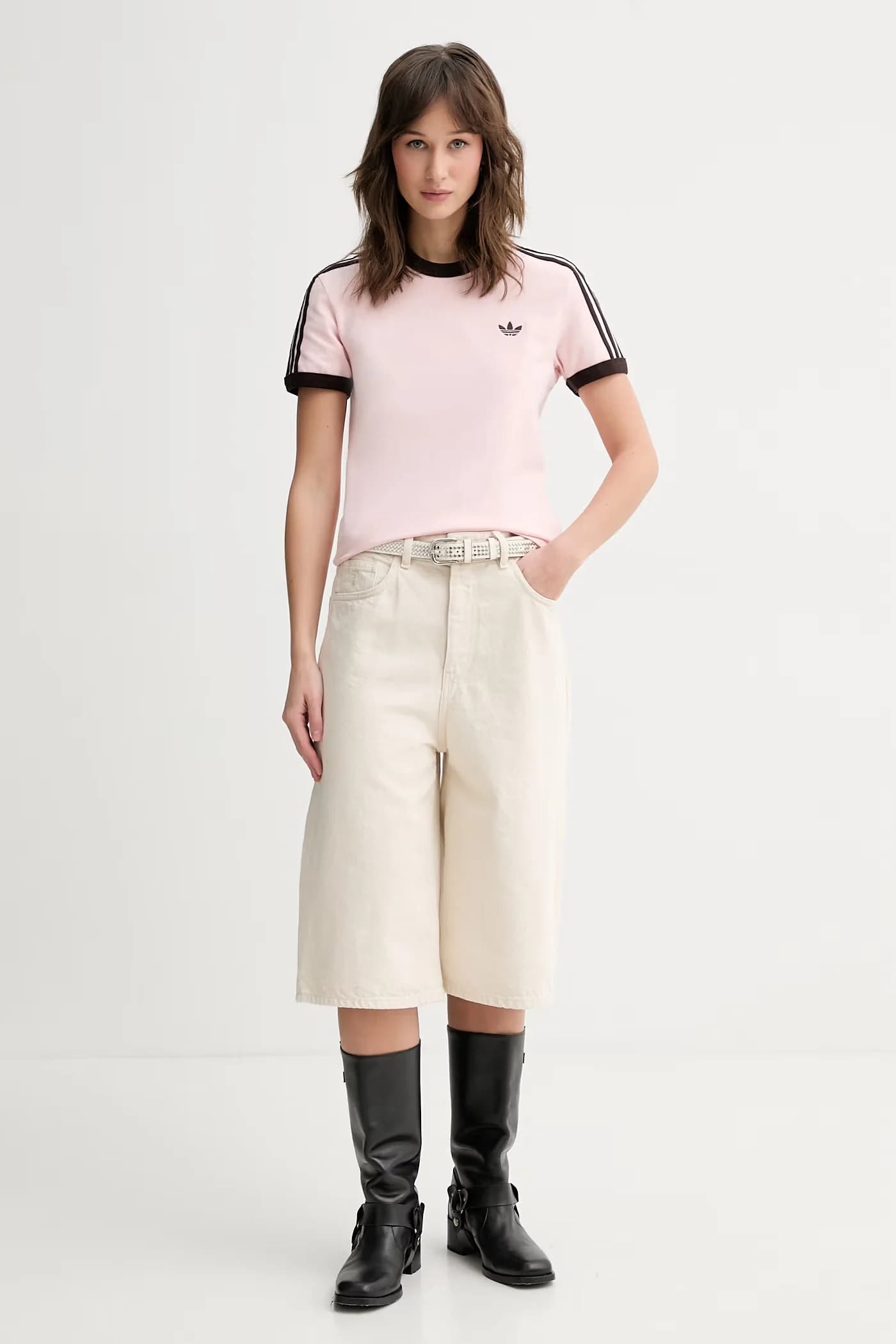 Женская хлопковая футболка с эластаном - фото 2