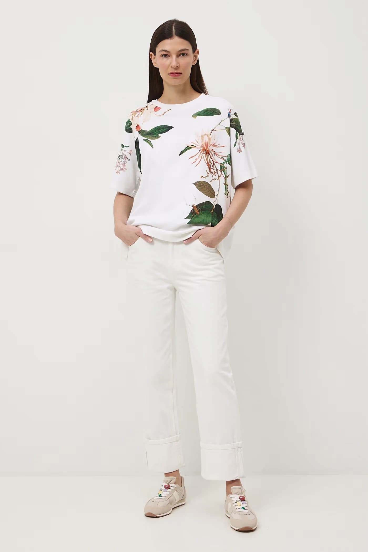 Женская хлопковая футболка оверсайз - фото 2