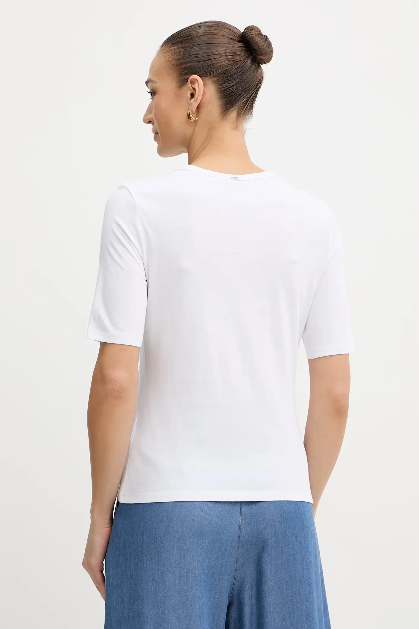 Базовая женская футболка из шелка Evyta - фото 3