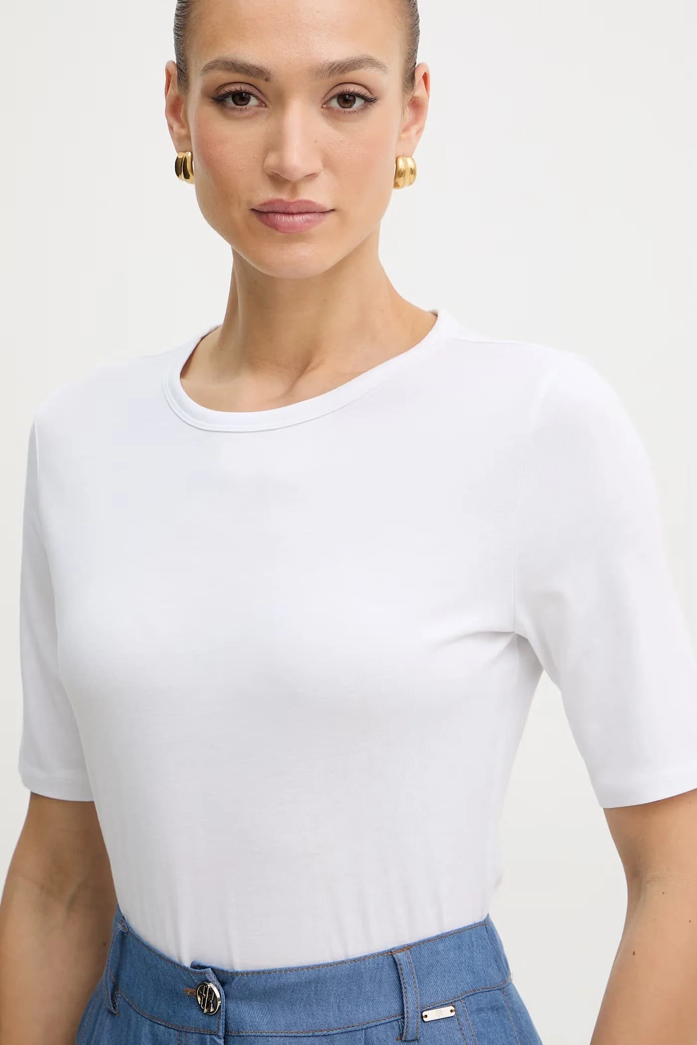 Базовая женская футболка из шелка Evyta - фото 4