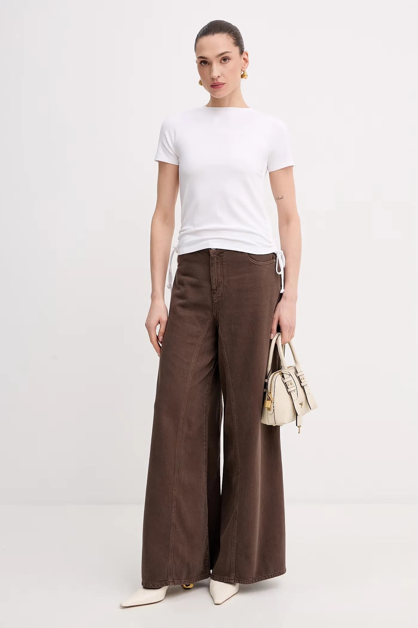 Женская хлопковая футболка с эластаном - фото 2