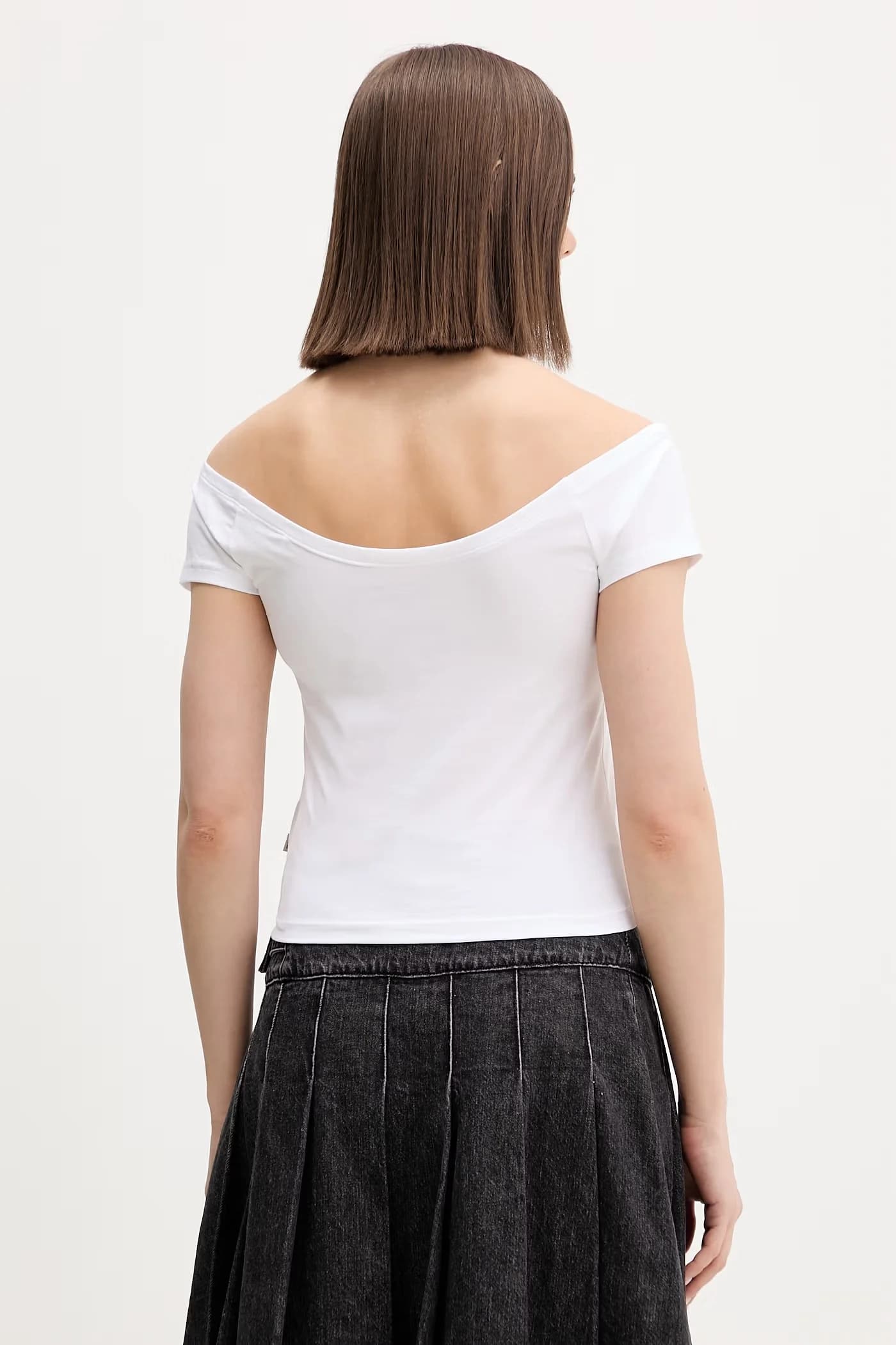 Женская хлопковая футболка с эластаном - фото 3