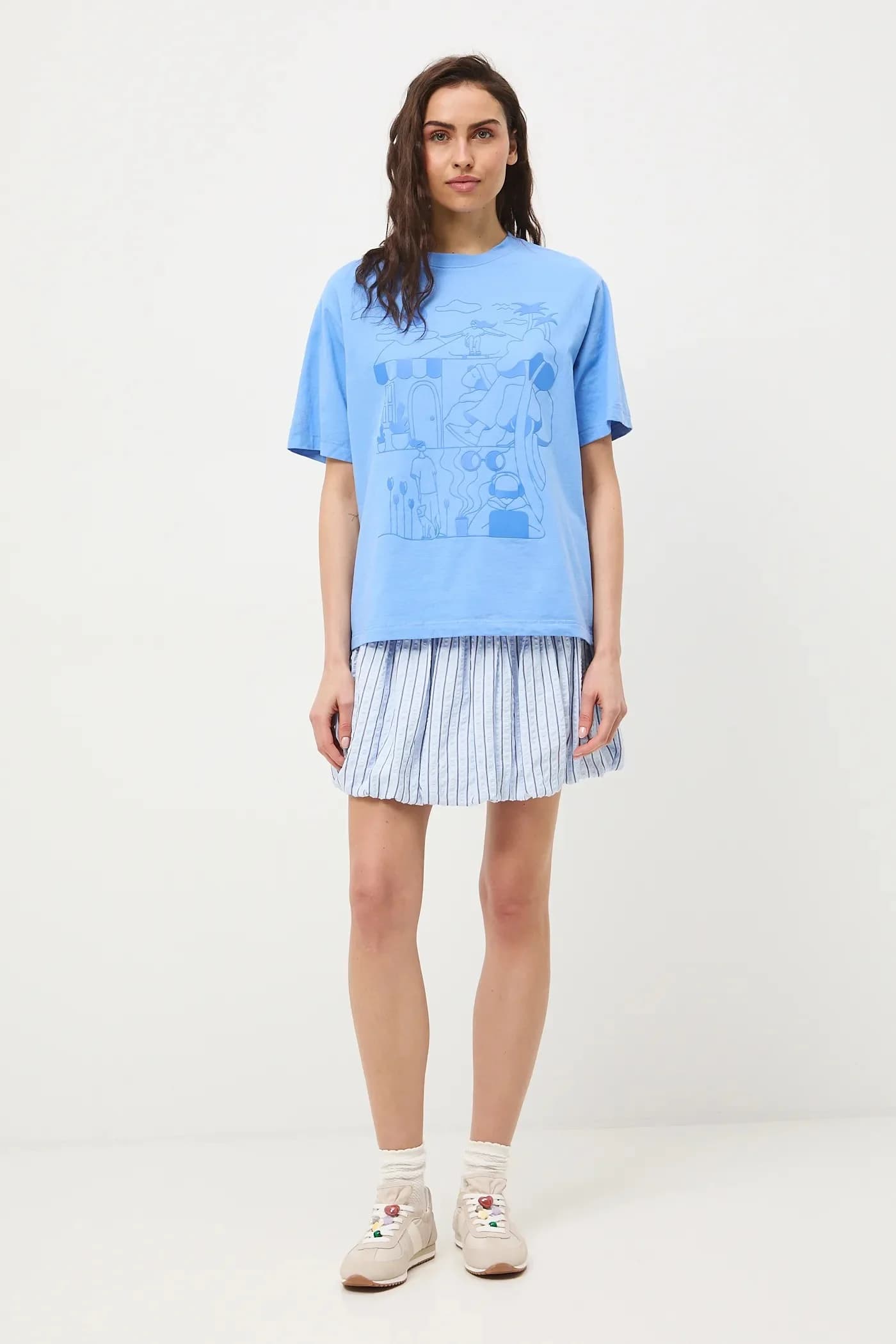 Женская хлопковая футболка оверсайз - фото 3