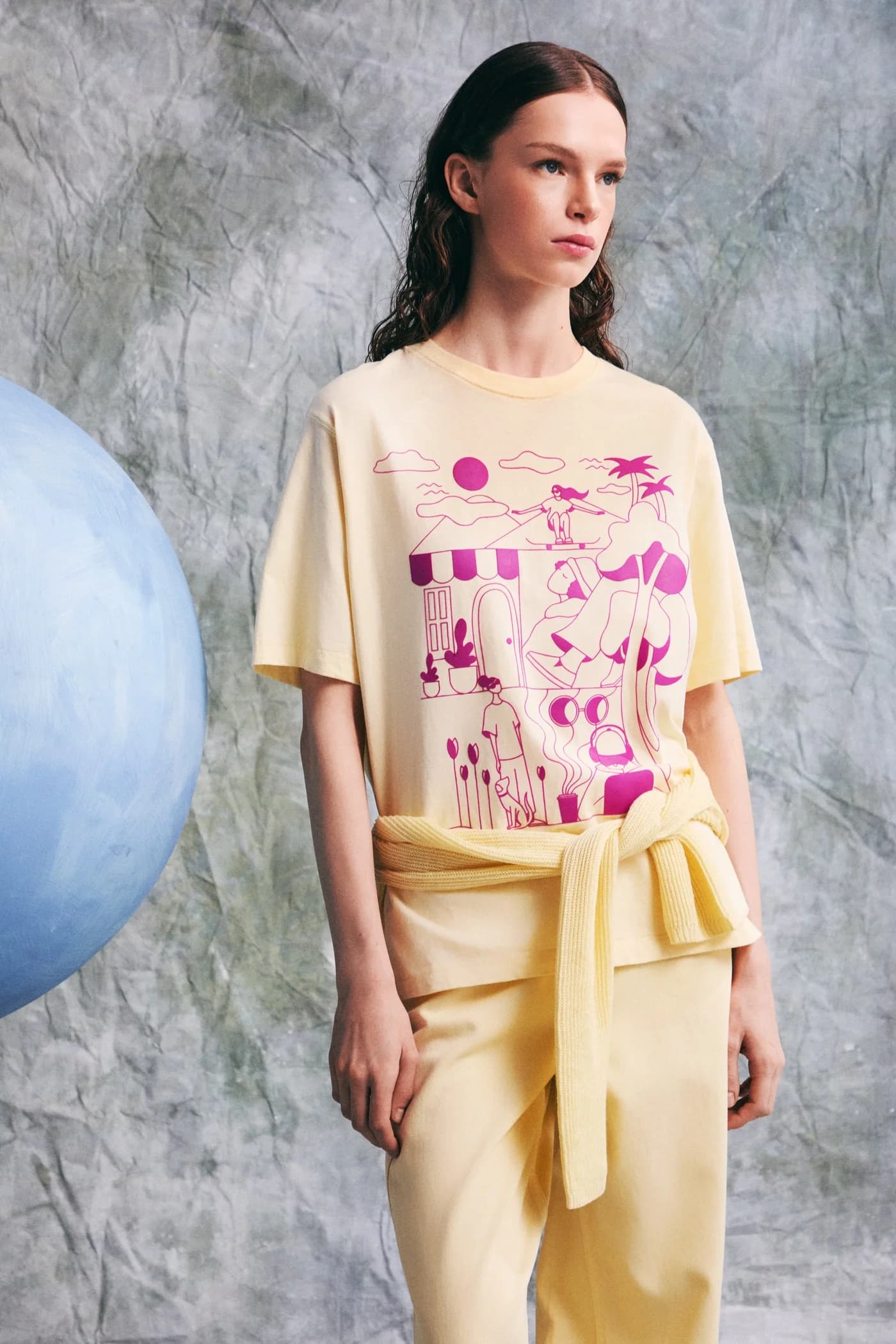 Женская хлопковая футболка оверсайз - фото 2