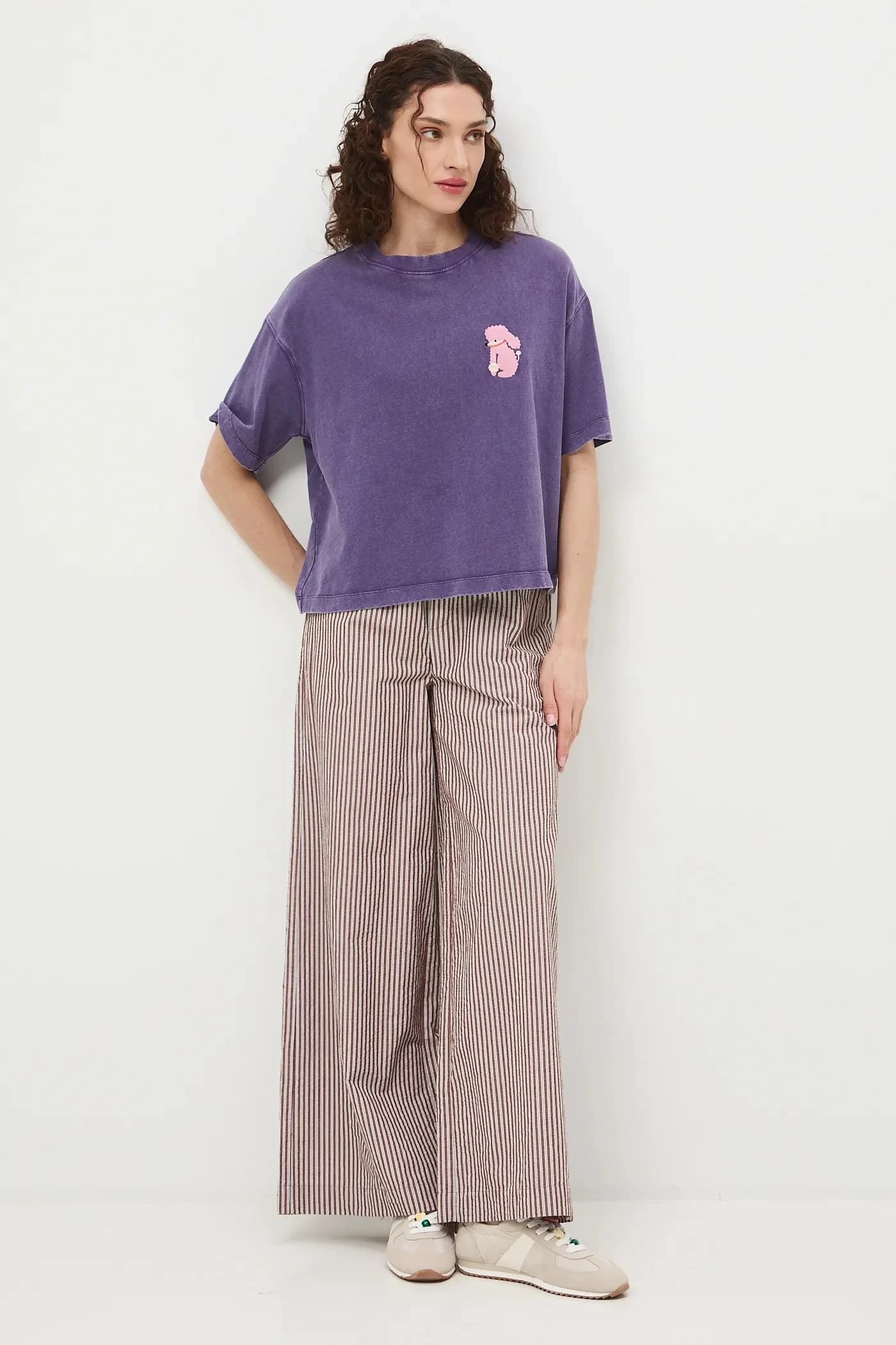 Женская хлопковая футболка оверсайз - фото 3