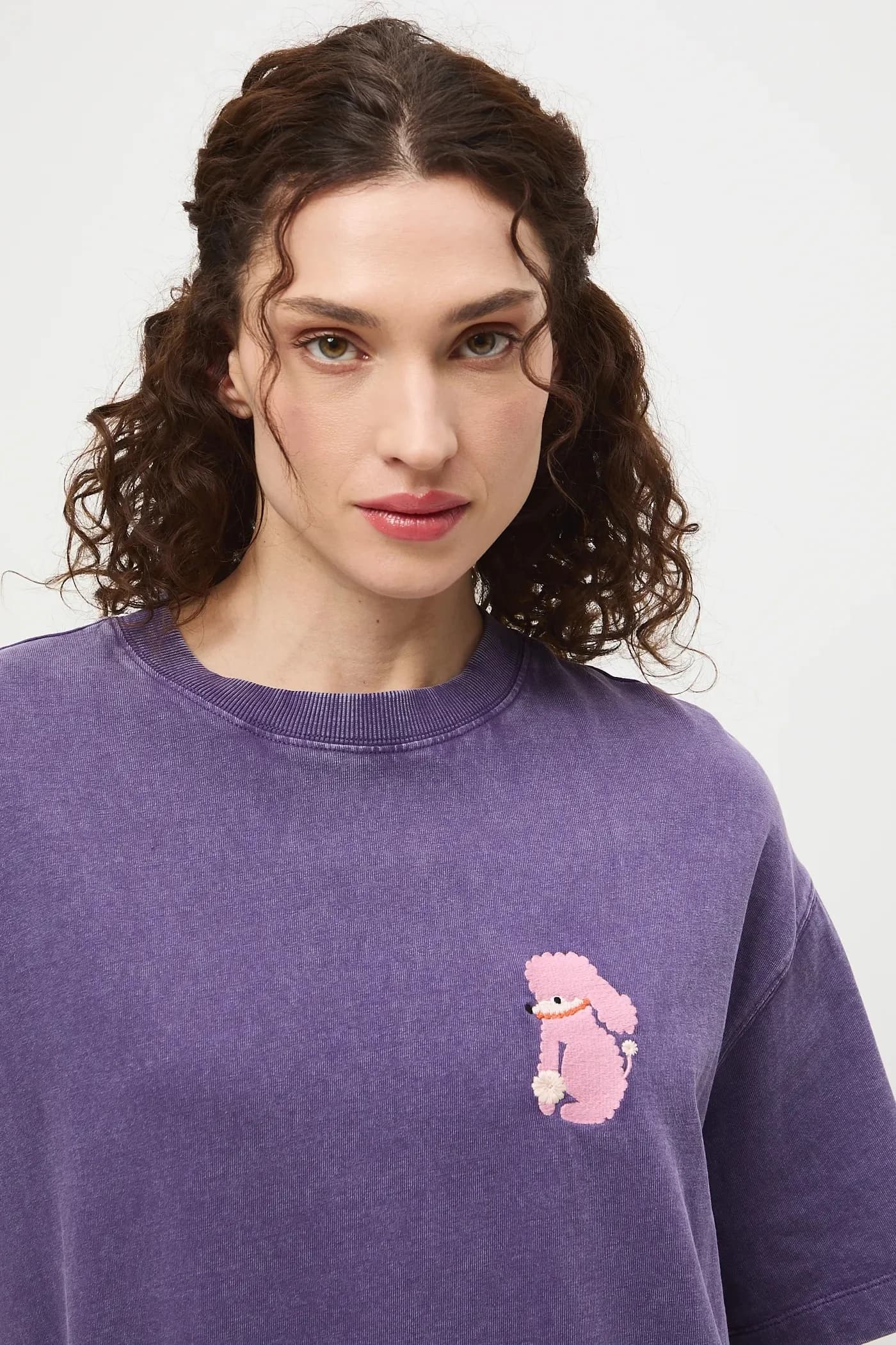 Женская хлопковая футболка оверсайз - фото 5