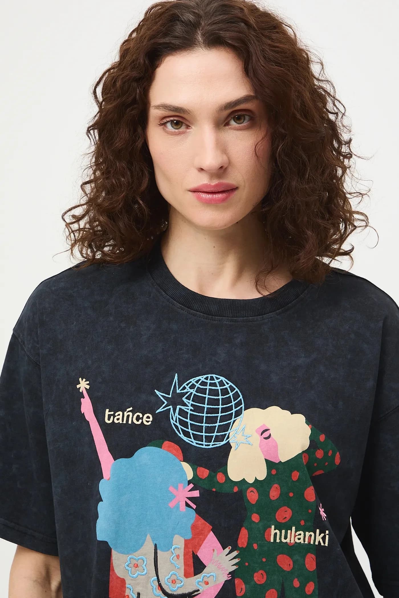 Женская хлопковая футболка оверсайз - фото 5