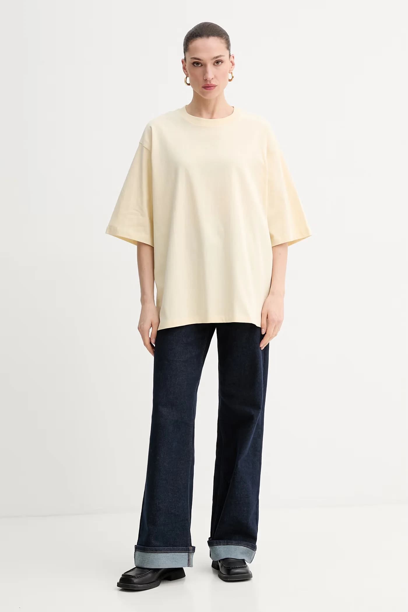 Женская хлопковая футболка оверсайз - фото 2